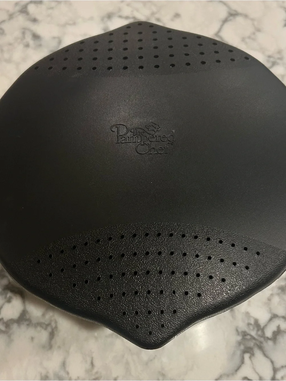 New Black Pampered Chef Large Micro Cooker Microwave Steamer Rice Strainer 8 cup